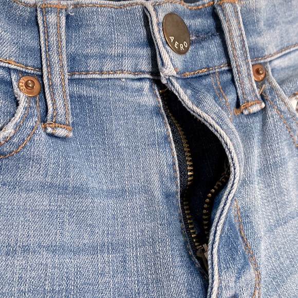 Aeropostale Jeans Women Blue Distressed Look FLEX EFFECTS High Waisted SIZE 00 - Picture 8 of 11